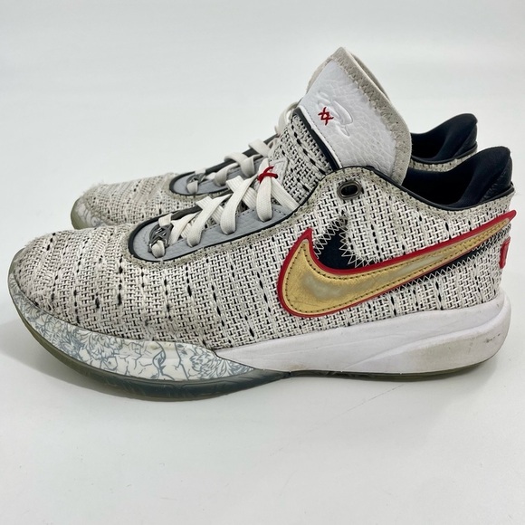 NIKE LEBRON 20 THE DEBUT Woven‎ Knit Sneakers Unisex Youth 6.5 Athletic Shoes - Picture 8 of 14